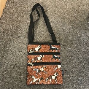 Equestrian Print Crossbody Bag